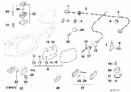 TRAILER, INDIV. PARTS, ELECTR. SYSTEM diagram for BMW 5 Series E39 528i