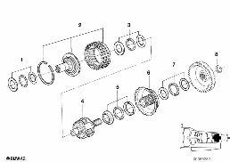 A5S310Z PLANET WHEEL SETS diagram for BMW 5 Series E39 528i