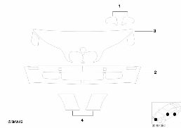 CLEAR COVERING diagram for BMW 5 Series E39 525i