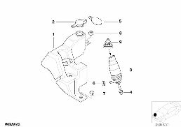 WINDSHIELD CLEANING CONTAINER(INTENSIVE) diagram for BMW 5 Series E39 528i