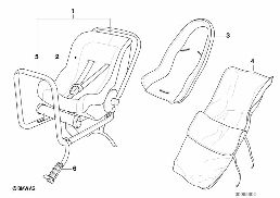 BMW BABY SEAT 0+ diagram for BMW 1 Series E81 116i 1.6