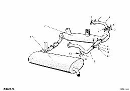 EXHAUST SYSTEM diagram for BMW Isetta 600