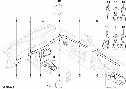 INDIVIDUAL FINE WOOD TRIM diagram for BMW 5 Series E39 528i