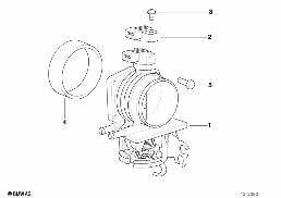 THROTTLE HOUSING ASSY diagram for BMW 5 Series E39 528i