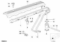 FUEL INJECTION SYSTEM diagram for BMW 5 Series E39 528i