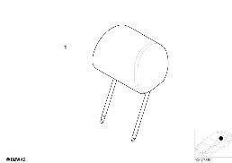 INDIVIDUAL HEADREST, FRONT diagram for BMW 5 Series E39 528i