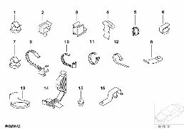 VARIOUS CABLE HOLDERS diagram for BMW 5 Series E39 528i