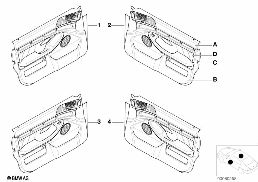 INDIV.DOOR TRIM PANEL,LEATHER/AIRBAG FRT diagram for BMW 5 Series E39 528i