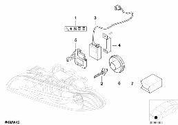 HEADLIGHT, ELECTRONIC PARTS, XENON LIGHT diagram for BMW 5 Series E39 528i