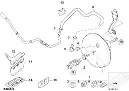 POWER BRAKE UNIT DEPRESSION diagram for BMW 3 Series E46 330Cd