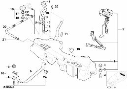 FUEL TANK diagram for BMW 5 Series E39 528i