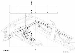 RETROFIT, FINE WOOD TRIM, VAVONA diagram for BMW 5 Series E39 528i