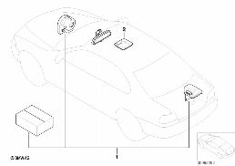 INSTALLATION KIT ALARM SYSTEM diagram for BMW 5 Series E39 528i