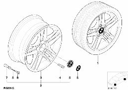 BMW LA WHEEL, STAR SPOKE 89 diagram for BMW 5 Series E39 528i
