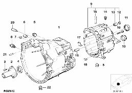 S5D...Z HOUSING + MOUNTING PARTS diagram for BMW 5 Series E39 528i