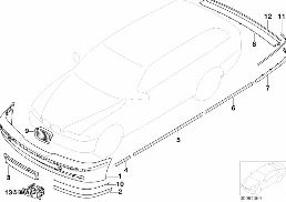RETROFIT FACELIFT 2000 diagram for BMW 5 Series E39 528i