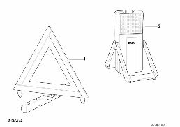 WARNING TRIANGLE diagram for BMW 5 Series E39 525i