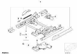 FRONT SEAT RAIL ELECTRICAL/SINGLE PARTS diagram for BMW 5 Series E39 528i