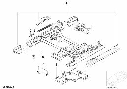 FRONT SEAT RAIL diagram for BMW 5 Series E39 528i