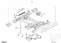 FRONT SEAT RAIL ELECTRICAL/SINGLE PARTS diagram for BMW 5 Series E39 528i