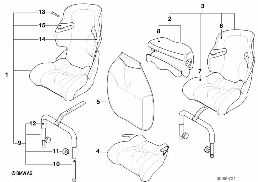 BMW JUNIOR SEAT diagram for BMW 5 Series E39 528i