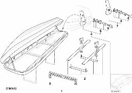 MULTI-PURPOSE ROOF BOX diagram for BMW 5 Series E39 528i