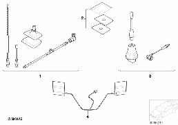 RETROFIT KIT, TELEPH. ANTENNA DUALBAND diagram for BMW 5 Series E39 528i