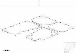 FLOOR MATS COMMERCIAL diagram for BMW 5 Series E39 528i