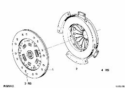 CLUTCH diagram for BMW 2500-3.3Li 3.3L