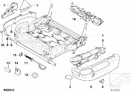 FRONT SEAT FRAME/COVERS diagram for BMW 5 Series E39 528i