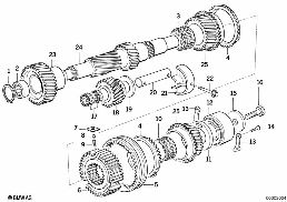 S5D...Z COUNTERSHAFT/REVERSE GEAR diagram for BMW 5 Series E39 528i