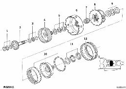 A5S310Z PLANET WHEEL SETS diagram for BMW 5 Series E39 528i