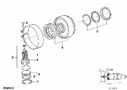 A5S310Z DRIVE CLUTCH B/BRAKE BAND C2 diagram for BMW 5 Series E39 528i