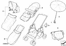 BMW BUGGY CHROME-MARINE WITH ACCESSORIES diagram for BMW 5 Series E39 528i