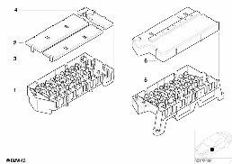 SINGLE COMPONENTS FOR FUSE HOUSING diagram for BMW 5 Series E39 528i