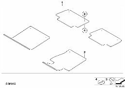 FLOOR MATS, VELOURS diagram for BMW 5 Series E39 528i