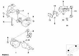 HEADLIGHT VERTICAL AIM CONTROL SENSOR diagram for BMW 5 Series E39 528i