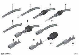 PIN CONTACTS ELO diagram for BMW 5 Series E39 528i