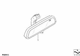 IND.REAR-VIEW MIRROR WITH COMPASS AND IR diagram for BMW 5 Series E39 528i