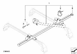 TOURING BICYCLE HOLDER diagram for BMW 1 Series E81 116i 1.6
