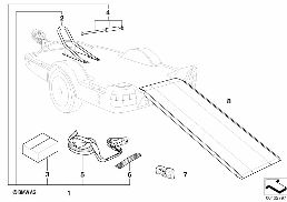 TRAILER MOTORCYCLE MODULE diagram for BMW 5 Series E39 528i