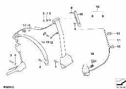 FRONT SAFETY BELT MOUNTING PARTS diagram for BMW 5 Series E39 528i