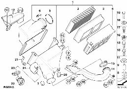 INTAKE MUFFLER diagram for BMW 5 Series E39 528i