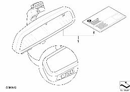 REMOTE CONTROL/COMPASS INTERIOR MIRROR diagram for BMW 5 Series E39 528i
