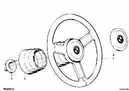 SPORTS STEERING WHEEL diagram for BMW 2500-3.3Li 3.0Si