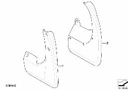 MUD FLAPS diagram for BMW 1 Series E81 116i 1.6