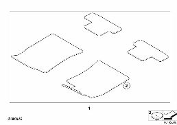 FLOOR MATS CITY diagram for BMW 1 Series E81 116i 1.6