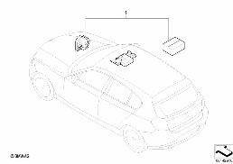 INSTALLATION KIT ALARM SYSTEM diagram for BMW 1 Series E81 116i 1.6