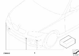 FRONT PDC UPGRADE diagram for BMW 1 Series E81 116i 1.6