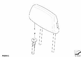 RETROFITTING REAR FOLDING HEAD RESTRAINT diagram for BMW 1 Series E81 116i 1.6